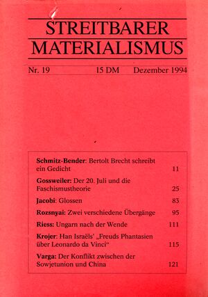 Streitbarer Materialismus Nr. 19