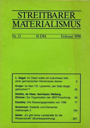 Streitbarer Materialismus Nr. 13