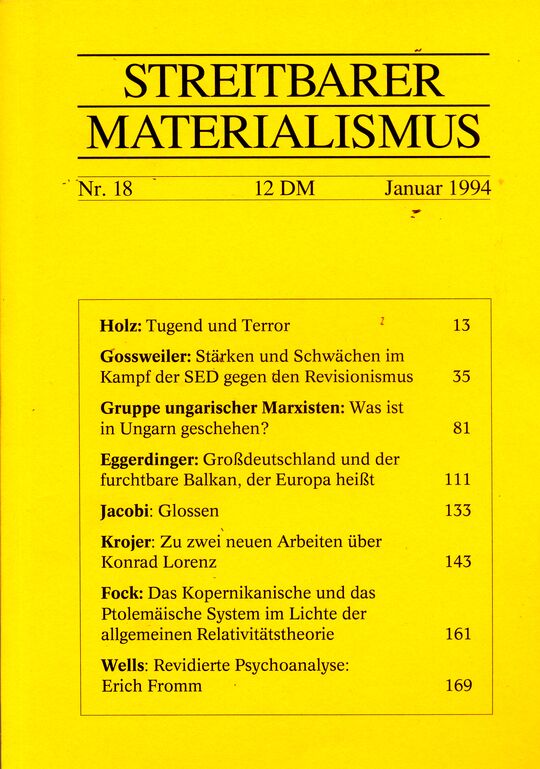 Streitbarer Materialismus Nr. 18