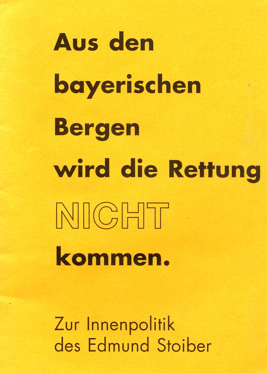 Aus den bayerischen Bergen wird die Rettung NICHT kommen