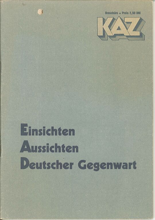 Einsichten Aussichten Deutscher Gegenwart