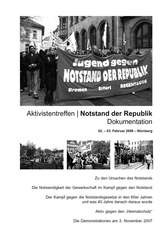 Jugendaktivistentreffen gegen den Notstand der Republik