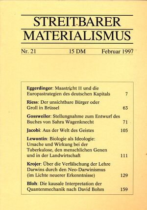 Streitbarer Materialismus Nr. 21