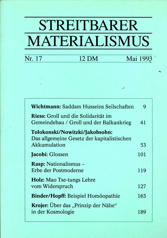 Streitbarer Materialismus Nr. 17