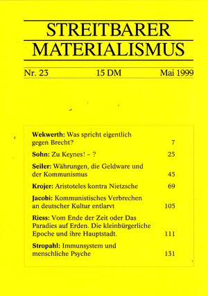 Streitbarer Materialismus Nr. 23