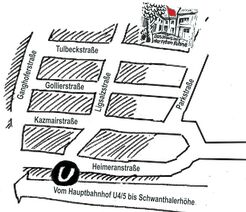 Anfahrtsbeschreibung Lageplan Tulbeckstraße 4F