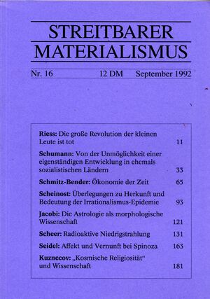 Streitbarer Materialismus Nr. 16