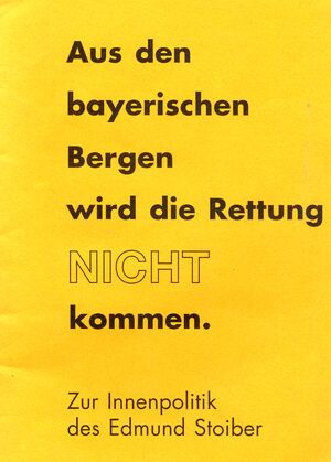 Aus den bayerischen Bergen wird die Rettung NICHT kommen