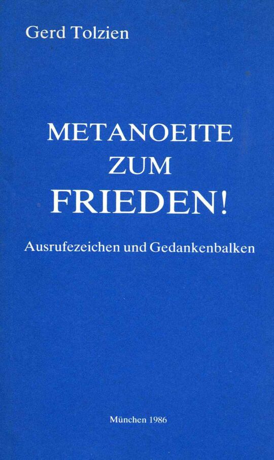 Metanoeite zum Frieden! Ausrufezeichen und Gedankenbalken des in der Wüste den Steinen predigenden Erasmus …